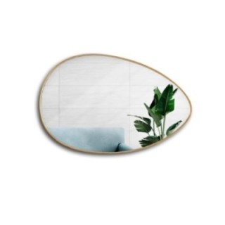 Lustro organiczne w ramie złotej MDF SLIM - ZOE