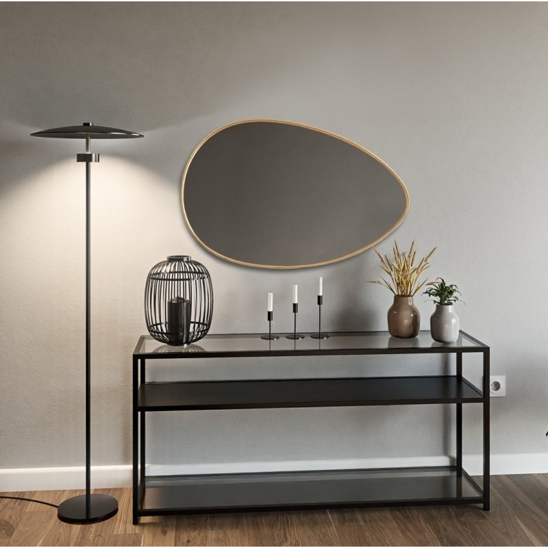 Lustro organiczne w ramie złotej MDF SLIM - ZOE