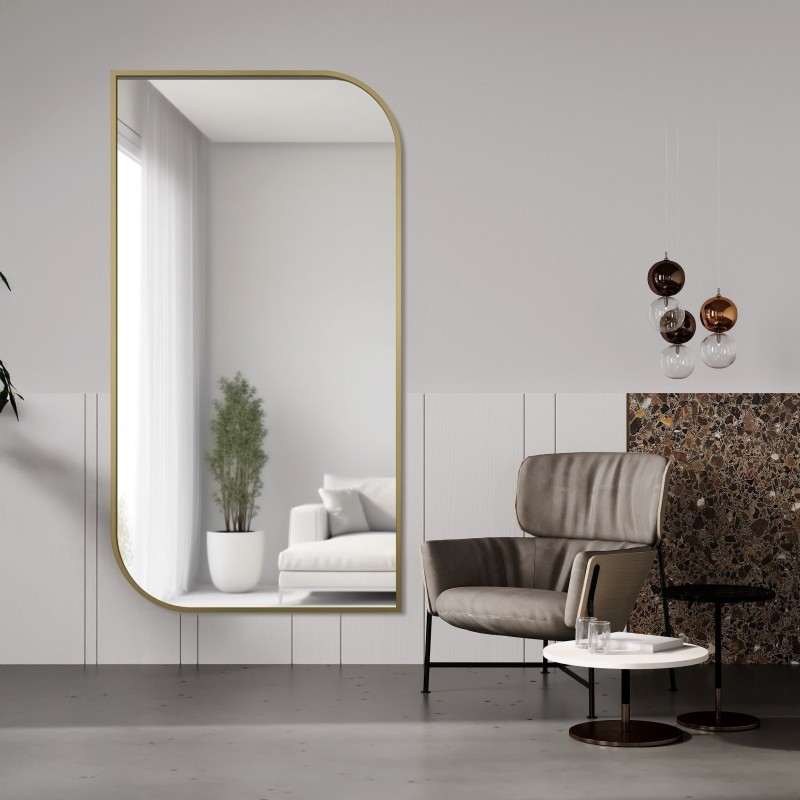 Lustro w ramie czarnej MDF SLIM - ŁEZKA - kolor ramy do wyboru