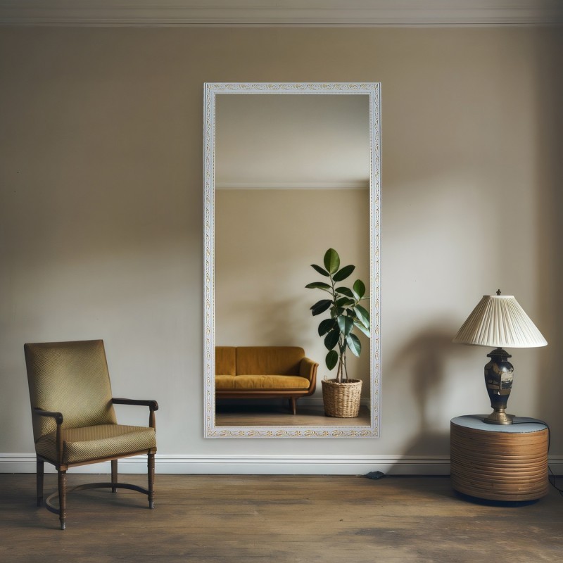 Lustro w ornamentowej zdobionej ramie - 7004002