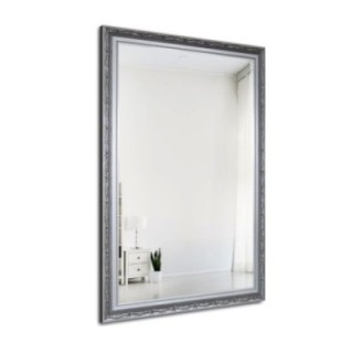 Lustro w ornamentowej srebrnej ramie - 8001001