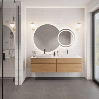 Zestaw luster łazienkowych z podświetleniem - ASTERIA LED