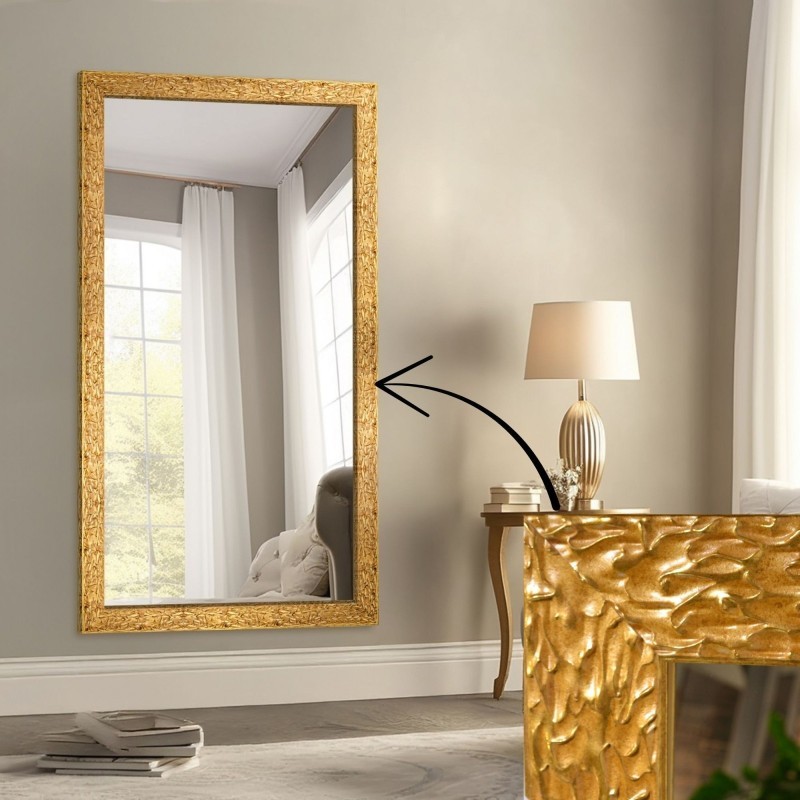 Lustro w drewnianej ramie - 8501 - kolor ramy do wyboru