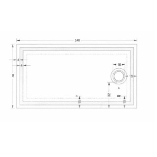 Lustro prostokątne z podświetleniem - EMI LED 148x78 poziom - PROMOCJA W- 389