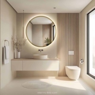 Lustro okrągłe srebrno złote z podświetleniem LED + Folia - BELLA Fi60 - PROMOCJA W-395