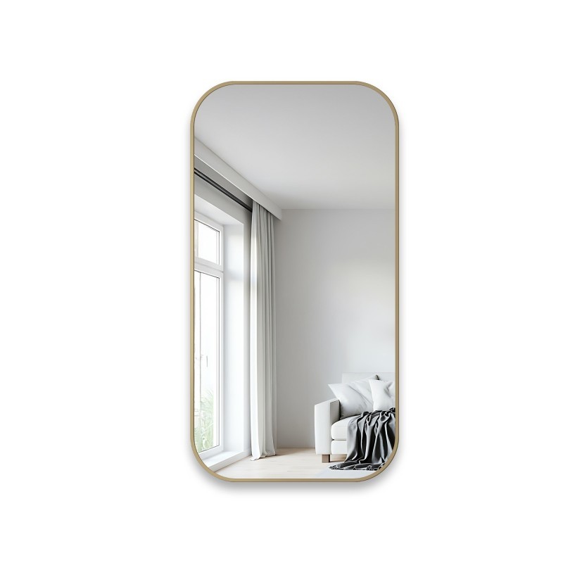 Lustro w ramie złotej MDF SLIM - GERDA