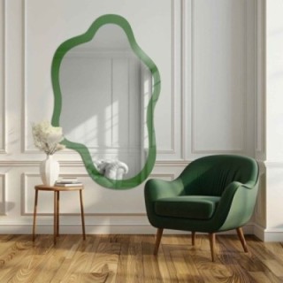 Nieregularne lustro zielone - CYPRESS GREEN