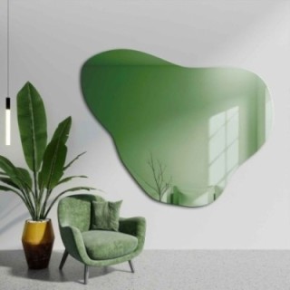 Nieregularne lustro zielone - EMERALD GREEN