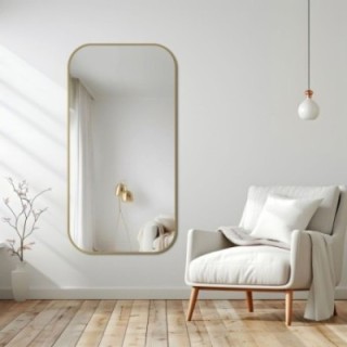 Lustro w ramie złotej MDF SLIM - GERDA