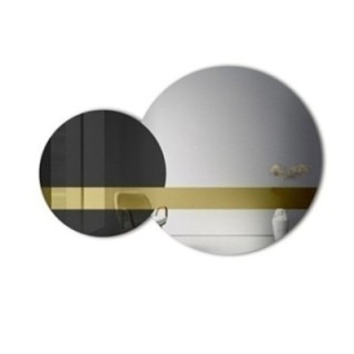 Zestaw luster dekoracyjnych złota tafla i czarny lacobel - GOLD MOON