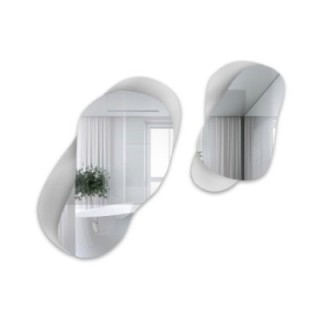 Dekoracyjne lustra na szkle ornamentowym master point - LUXORA GRAVELO