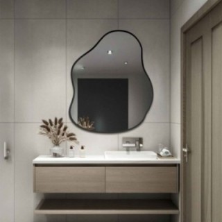 Lustro nieregularne w ramie STONE | Alfaram