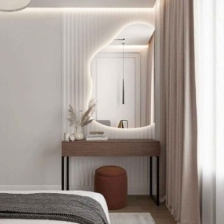Lustro organiczne ze ściętym bokiem STONE LED | Alfaram