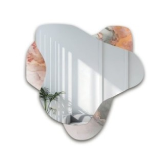 Nieregularne lustro na różowym marmurze - MARBLE FIORATO