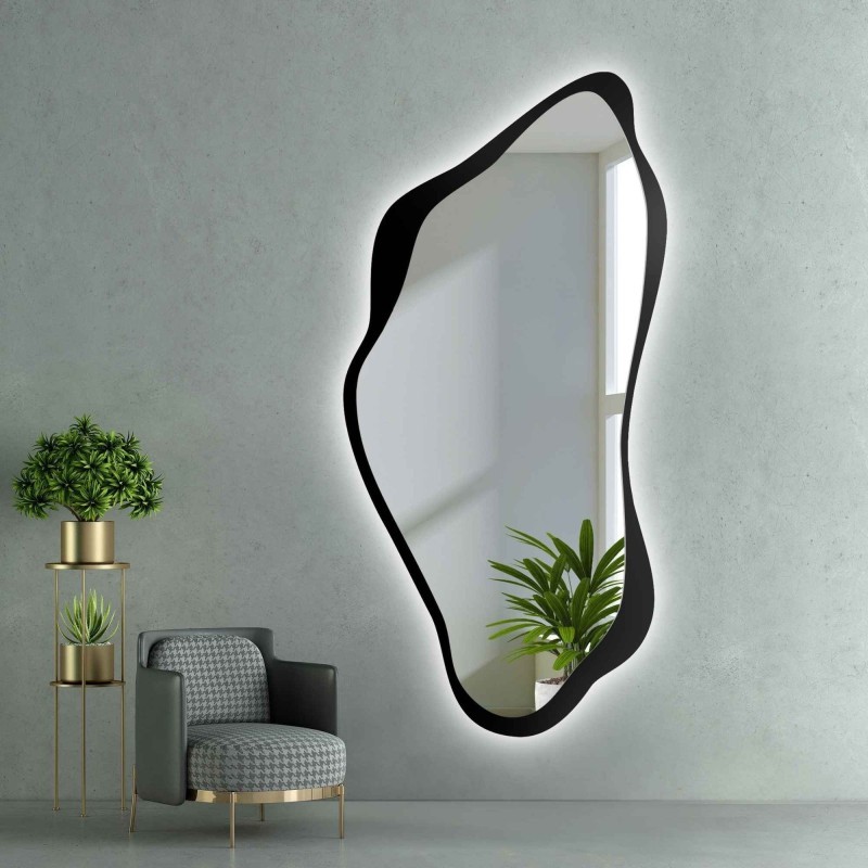 Lustro nieregularne PIENA W RAMIE LED | Alfaram
