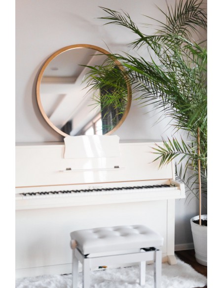 Lustro okrągłe w czarnej matowej ramie mdf - OTTO - kolor ramy do wyboru