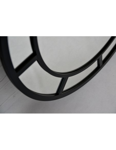 Lustro okrągłe loft ze szprosami mdf - MONA