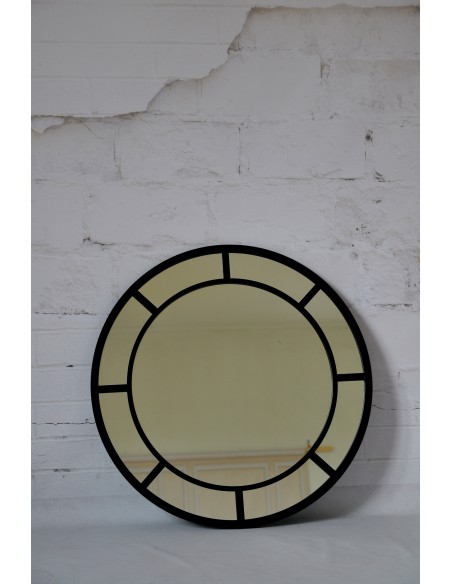 Lustro okrągłe loft ze szprosami mdf - MONA