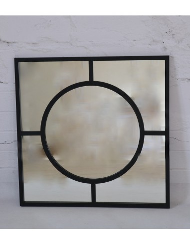 Lustro kwadratowe z loftowym kołem...