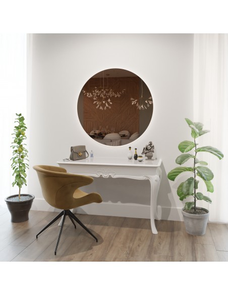 Kolorowe lustro okrągłe dekoracyjne - KLEO - kolor tafli do wyboru