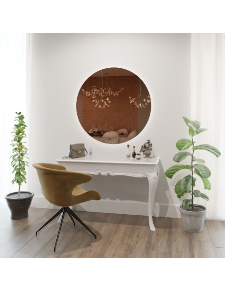 Kolorowe lustro okrągłe dekoracyjne - KLEO - kolor tafli do wyboru