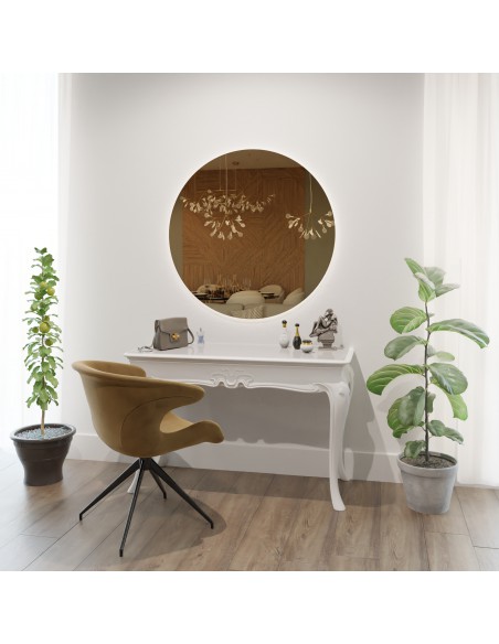 Kolorowe lustro okrągłe dekoracyjne - KLEO - kolor tafli do wyboru