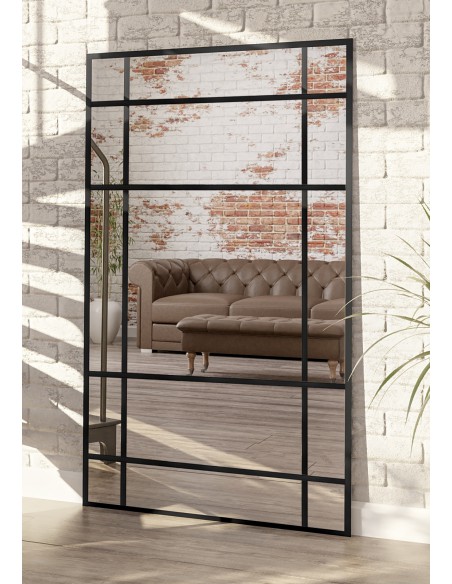 Lustro loft ze szprosami - WILHELM - kolor ramy do wyboru