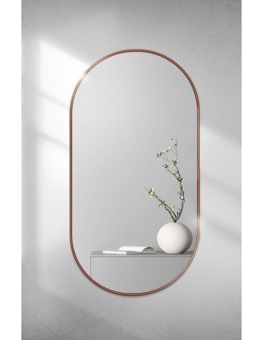 Lustro owalne w ramie czarnej MDF...