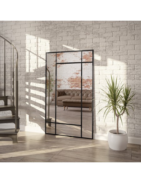 Lustro loft ze szprosami - HEKTOR - kolor ramy do wyboru