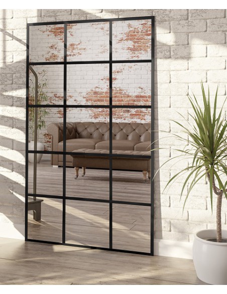 Lustro loft ze szprosami - 15 KWATER - kolor ramy do wyboru