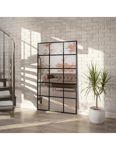 Lustro loft ze szprosami - 15 KWATER - kolor ramy do wyboru