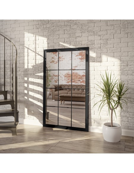 Lustro loft ze szprosami - TELIMENA - kolor ramy do wyboru