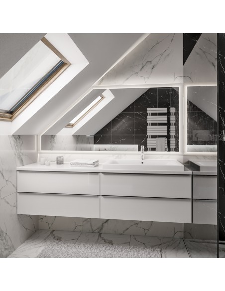 Piaskowane lustro na poddasze - NA WYMIAR - NIDA LED