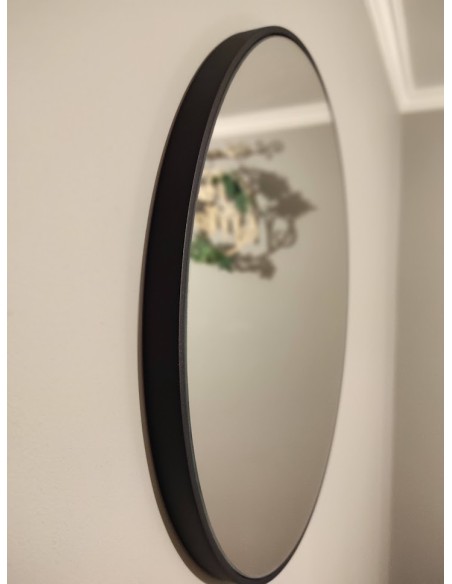 Lustro okrągłe w ramie białej MDF SLIM - OTYLIA - kolor ramy do wyboru