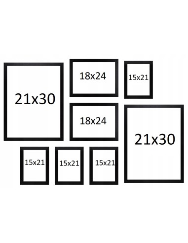 Zestaw czarnych ramek na zdjęcie -... Zestaw czarnych ramek na zdjęcie -...