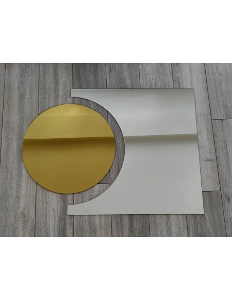 Zestaw luster łazienkowych kółko i kometa dekoracyjna tafla -KOSMIK II