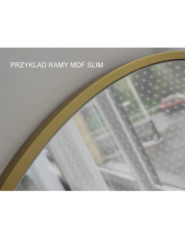 Lustro półokrągłe w ramie złotej MDF...