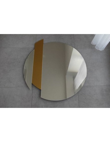 Okrągłe lustro dekoracyjne ze złotym...