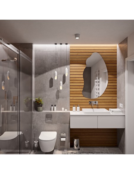 Dekoracyjne lustro o organicznym kształcie - TOPAZ