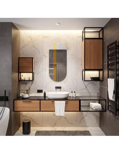 Lustro owalne z dekoracyjnym paskiem...