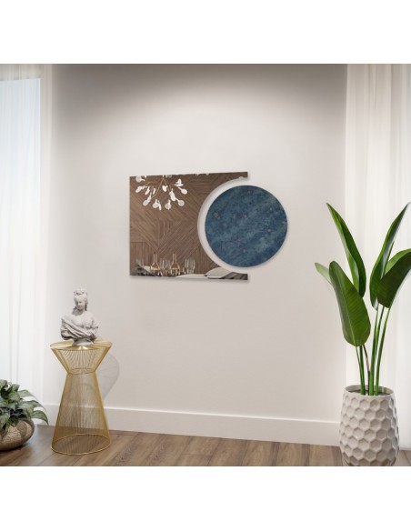 Zestaw luster łazienkowych kółko i kometa dekoracyjna tafla -KOSMIK II