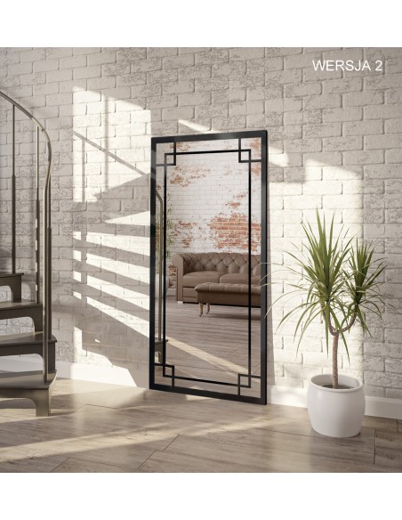 Lustro loft ze szprosami - BERNARD - kolor ramy do wyboru