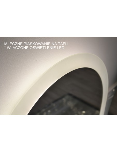 Piaskowane lustro na poddasze - NA WYMIAR - NIDA LED