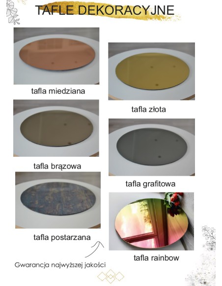 Okrągłe lustro dekoracyjne - DENAR