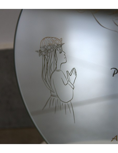 Grawerowana pamiątka Pierwszej Komunii Świętej z personalizacją