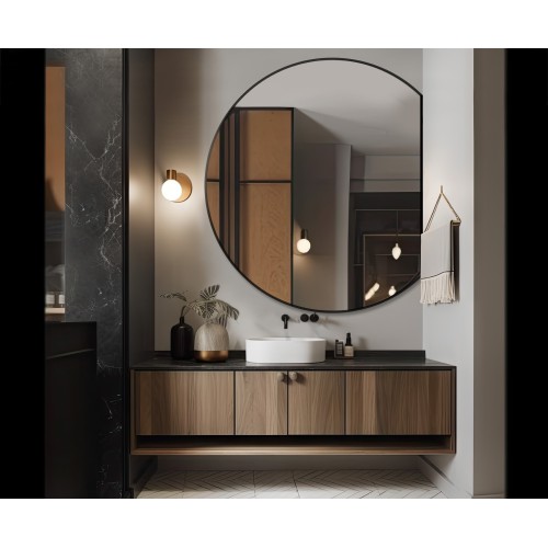 Lustro okrągłe w czarnej... 2