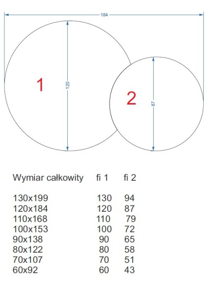Zestaw okrągłe lustro w lustrze w ramie mdf slim z podświetleniem - DOTTI LED