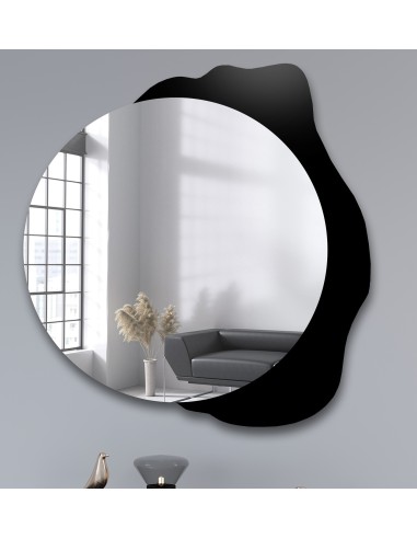 Dekoracyjne lustro okrągłe na czarnej... Dekoracyjne lustro okrągłe na czarnej...